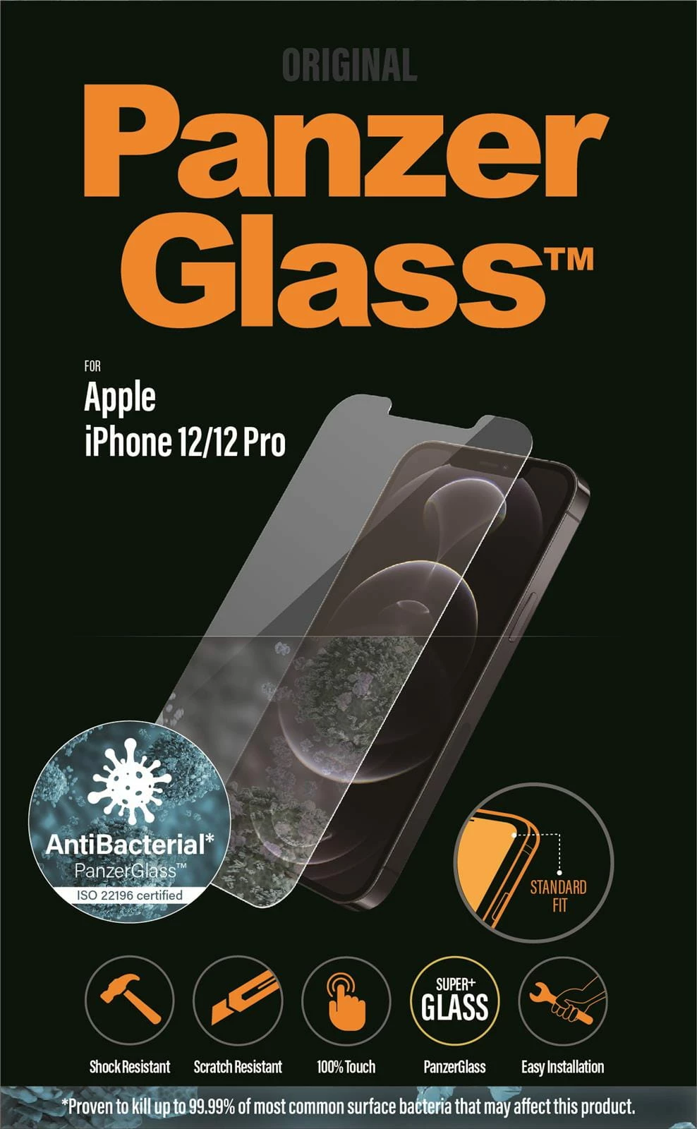 PanzerGlass Apple IPhone 12/12 Pro Antibacterial 8 PanzerGlass Apple IPhone 12/12 Pro Antibacterial - Image 8