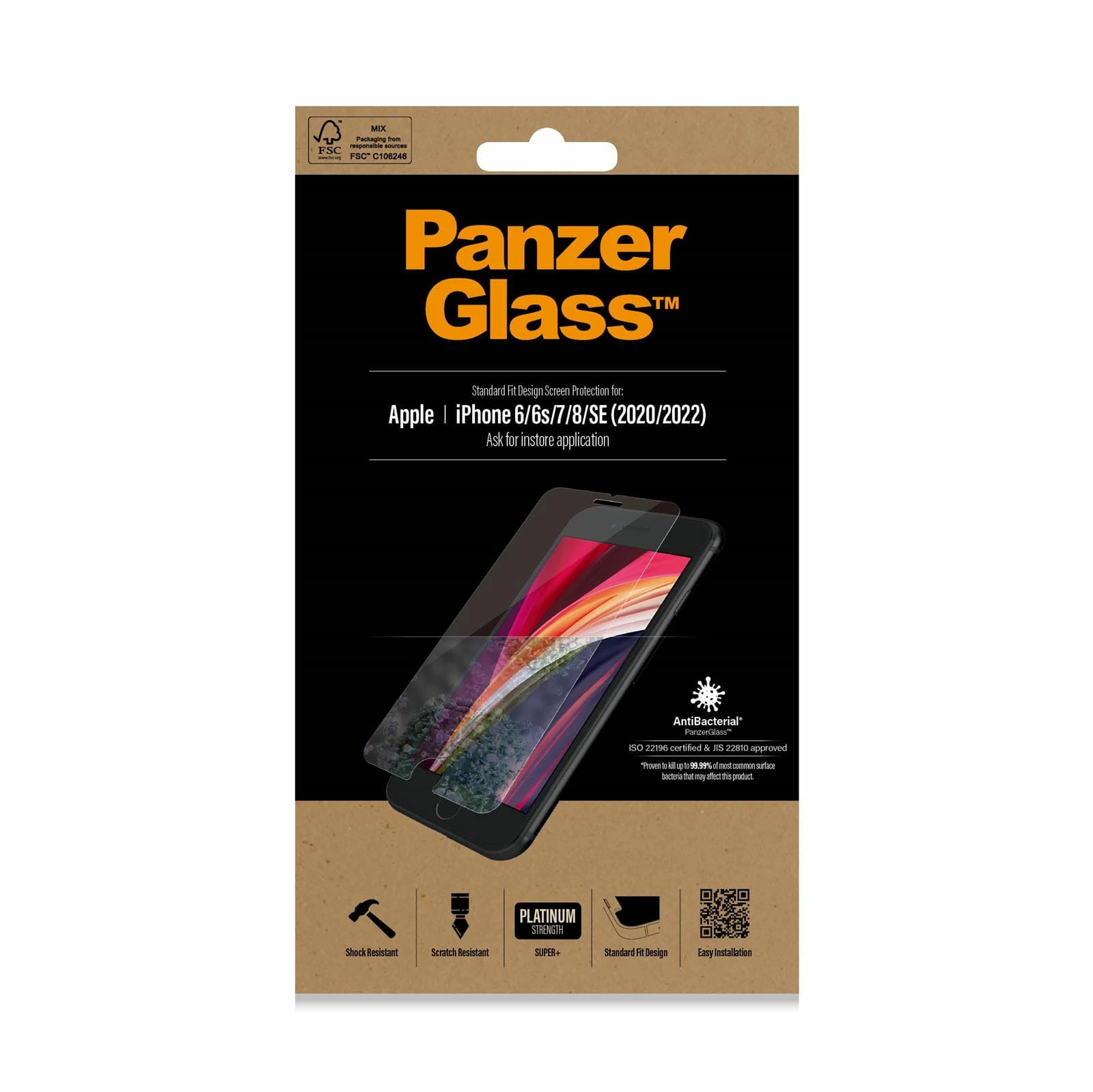 PanzerGlass Apple IPhone 6/6s/7/8/SE (2020/2022) 2 PanzerGlass Apple IPhone 6/6s/7/8/SE (2020/2022) - Image 2
