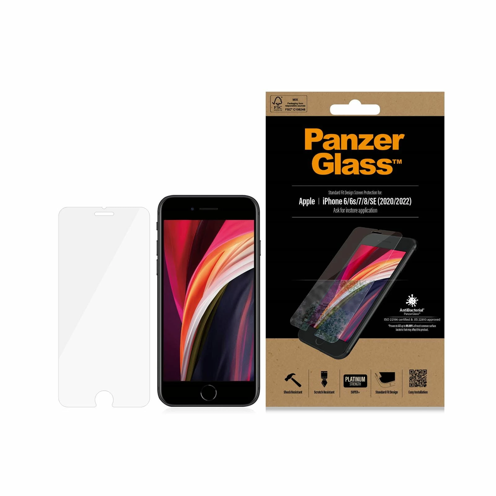 PanzerGlass Apple IPhone 6/6s/7/8/SE (2020/2022) 3 PanzerGlass Apple IPhone 6/6s/7/8/SE (2020/2022) - Image 3