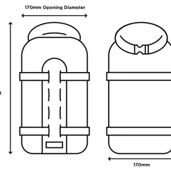 Restrap Fork Bag - Black 15 Restrap Fork Bag - Black -Bike Lights & Accessories Sales Shop Restrap Fork Bag Size Guide 800x