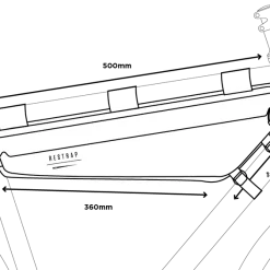 Restrap Adventure Race Frame Bag - Long - Black 17 Restrap Adventure Race Frame Bag - Long - Black -Bike Lights & Accessories Sales Shop Restrap Race Frame Bag Large Size Guide 800x