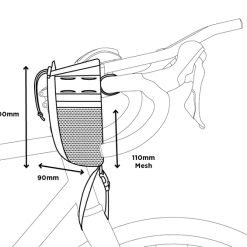 Restrap Adventure Race Stem Bag - Black -Bike Lights & Accessories Sales Shop Restrap Race Stem Bag Size Guide 800x