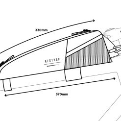 Restrap Adventure Race Top Tube Bag - Long - Black -Bike Lights & Accessories Sales Shop Restrap Race Top Tube Size Guide