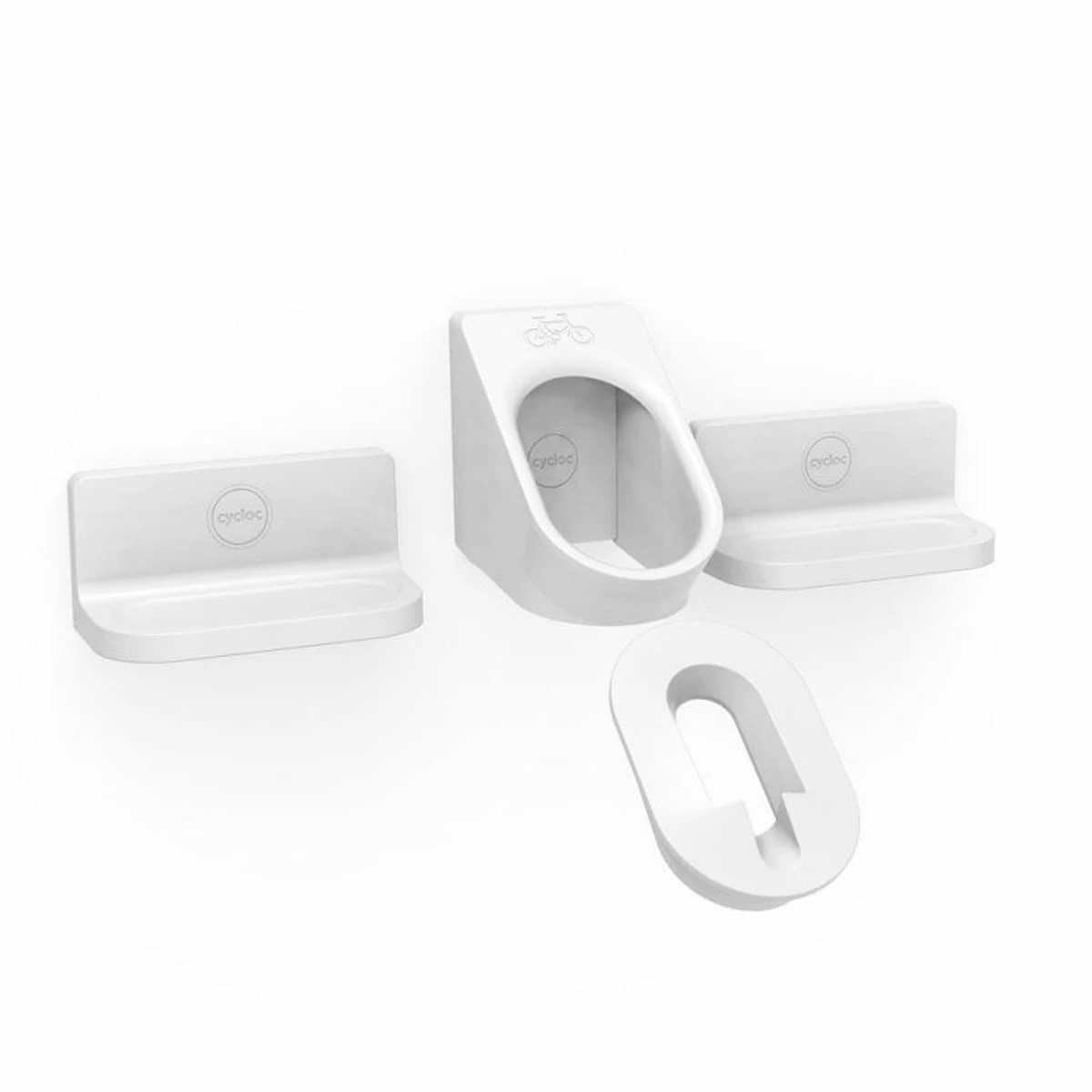 Cycloc Superhero Bike Mount - White 1 Cycloc Superhero Bike Mount - White