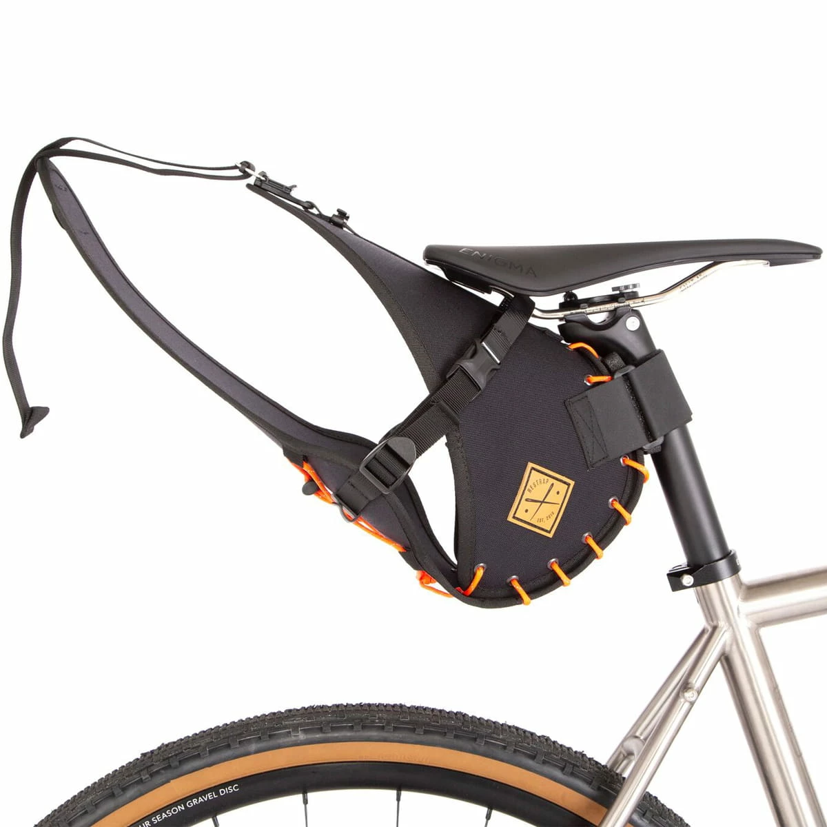 Restrap Saddle Bag With Drybag - 14 L - Orange 2 Restrap Saddle Bag With Drybag - 14 L - Orange - Image 2