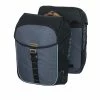 BASIL Double Bag Miles Black/grey - 34 Litres