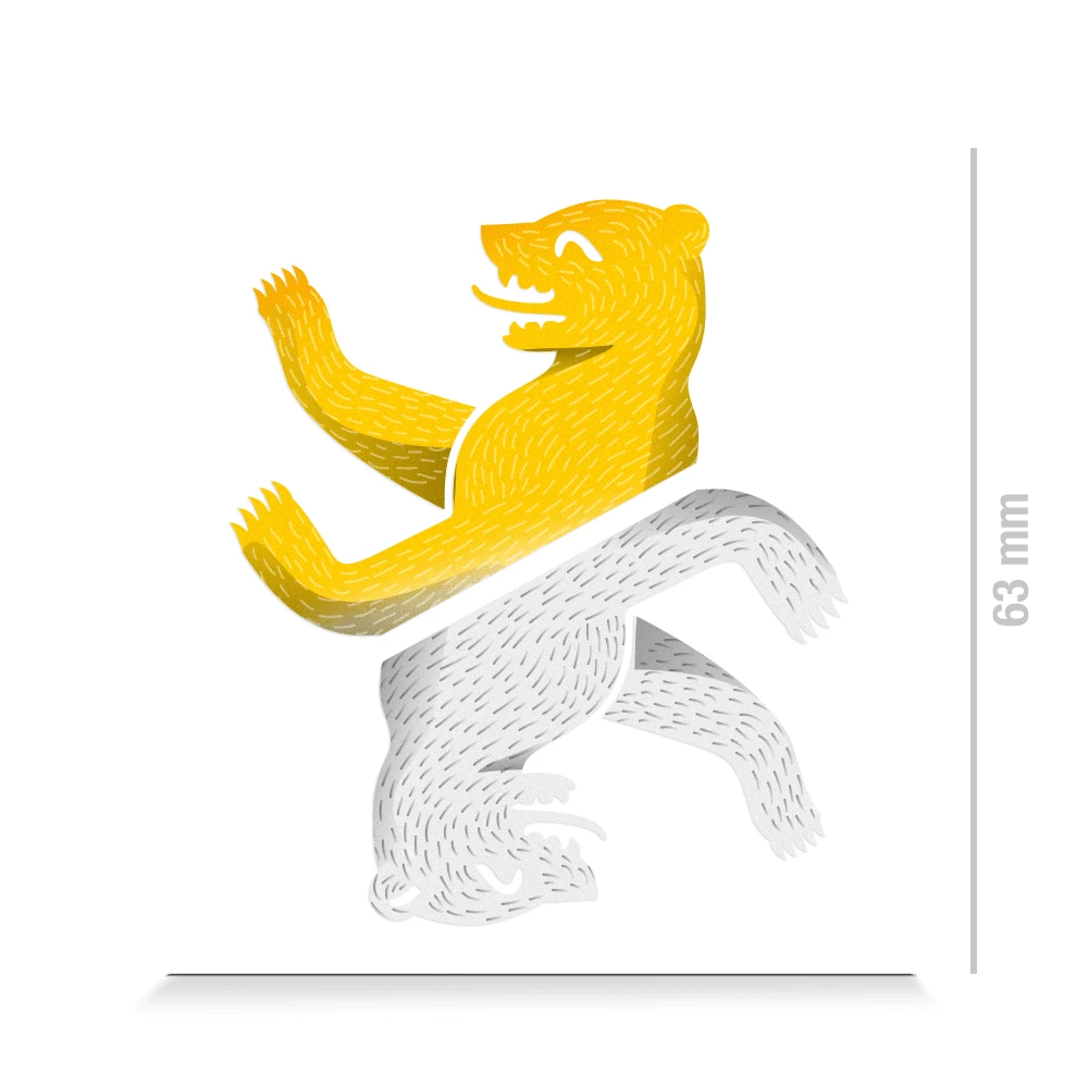 Reflective Berlin Reflective DECAL - Berlin Bear - White/Gold 1 Reflective Berlin Reflective DECAL - Berlin Bear - White/Gold