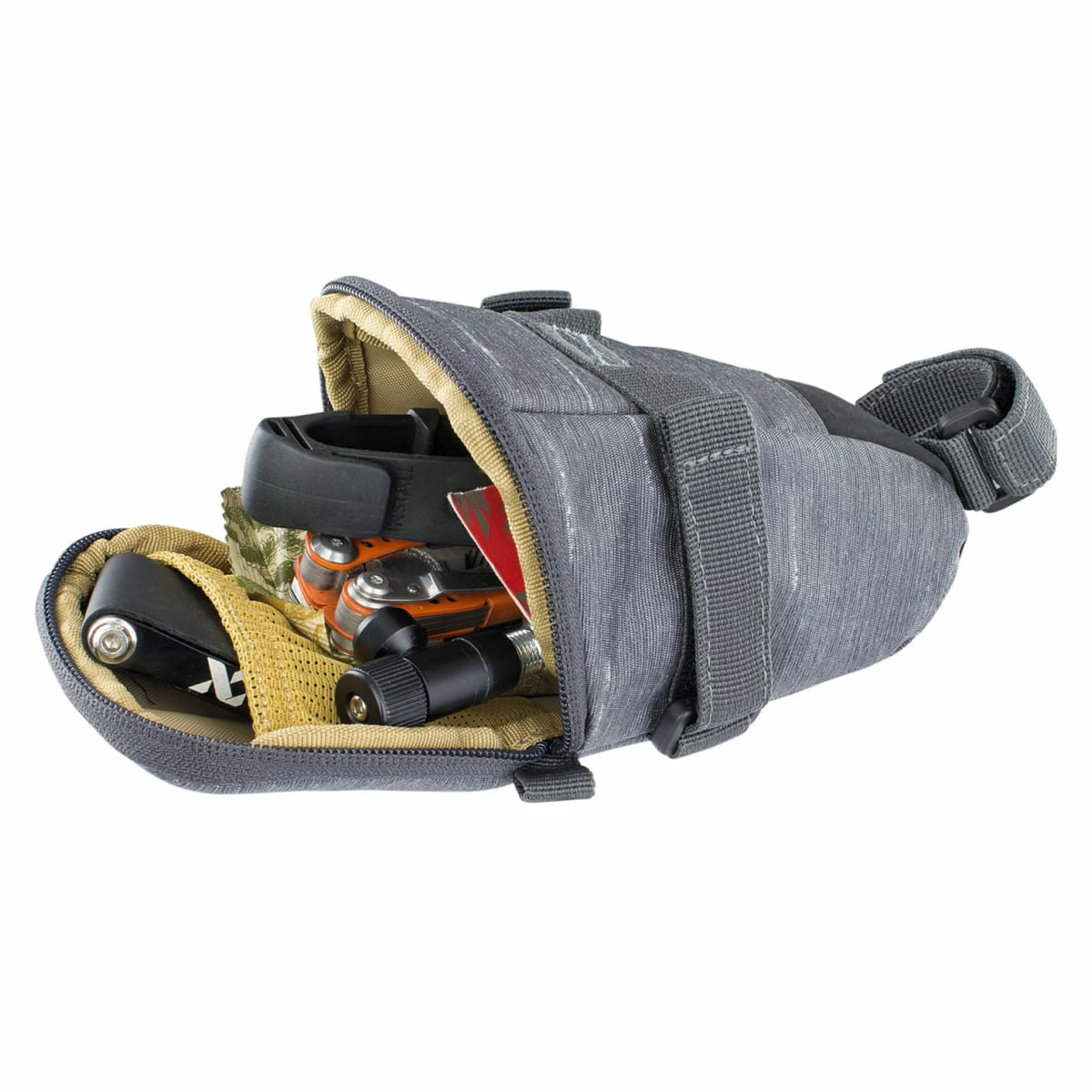 Evoc Saddle Bag Tour 0.7 L - Grey/Carbon 2 Evoc Saddle Bag Tour 0.7 L - Grey/Carbon - Image 2